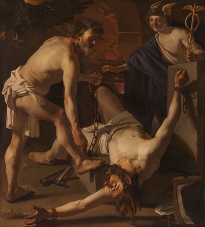 Prometheus wird von Vulkan angekettet, 1623 von Theodore van Baburen